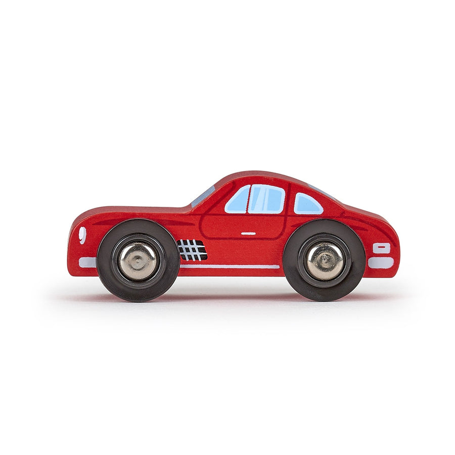 Set de 3 petites voitures Papo en bois, Collection PAPO CITY, jouet éducatif idéal pour enfants