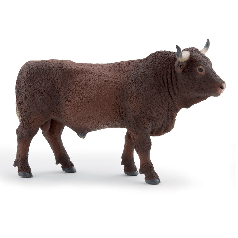 Figurine Taureau Salers Papo en PVC, Collection Vie à la ferme, jouet éducatif idéal pour enfants et collectionneurs