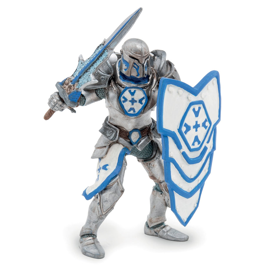 Chevalier d'argent Papo en PVC, Collection Fantastique, jouet éducatif idéal pour enfants et collectionneurs