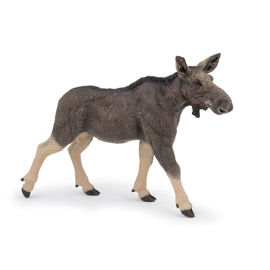 Figurine Elan femelle Papo en PVC, thème forêt, Collection Animaux sauvages, jouet éducatif idéal pour enfants et collectionneurs
