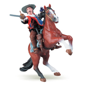 Cheval des Mousquetaires Papo en PVC, Collection Personnage historiques, jouet éducatif idéal pour enfants et collectionneurs