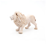 Figurine Lion blanc Papo en PVC, thème félins, Collection Animaux sauvages, jouet éducatif idéal pour enfants et collectionneurs