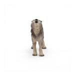 Figurine Loup hurlant Papo en PVC, thème forêt, Collection Animaux sauvages, jouet éducatif idéal pour enfants et collectionneurs
