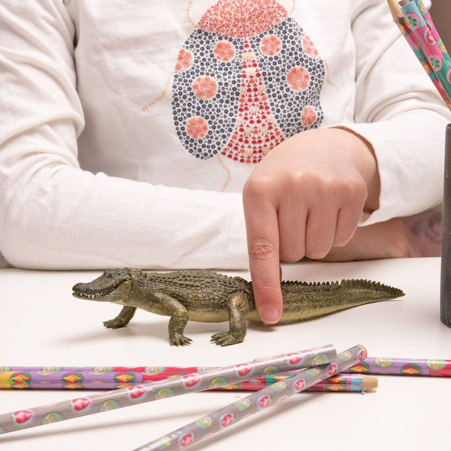 Figurine Alligator Papo en PVC, thème reptiles, Collection Animaux sauvages, jouet éducatif idéal pour enfants et collectionneurs