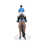 Figurine Cheval de saut d'obstacle et sa cavalière Papo en PVC, Collection chevaux, jouet éducatif idéal pour enfants et collectionneurs