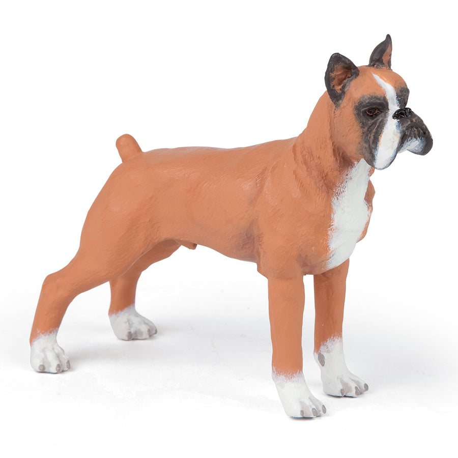 Figurine Boxer Papo en PVC, Collection chiens et chats, jouet éducatif idéal pour enfants et collectionneurs