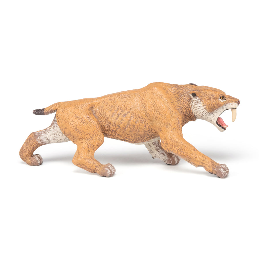 Figurine Smilodon Papo en PVC, thème préhistorique, Collection Dinosaures, jouet éducatif idéal pour enfants et collectionneurs